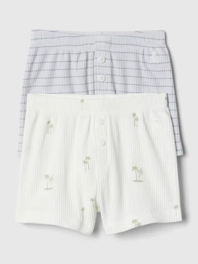 Gap Baby First Favorites Pull-on Shorts (2-pack) In Grey Matter