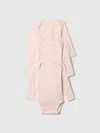 Gap Baby First Favorites Rib Bodysuit (3-pack) In Barely Pink