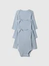 Gap Baby First Favorites Rib Bodysuit (3-pack) In New England Sky Blue