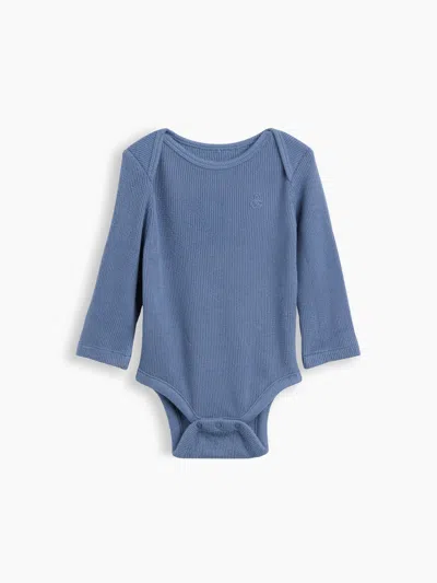 Gap Baby First Favorites Softspun Waffle Bodysuit In Bainbridge Blue