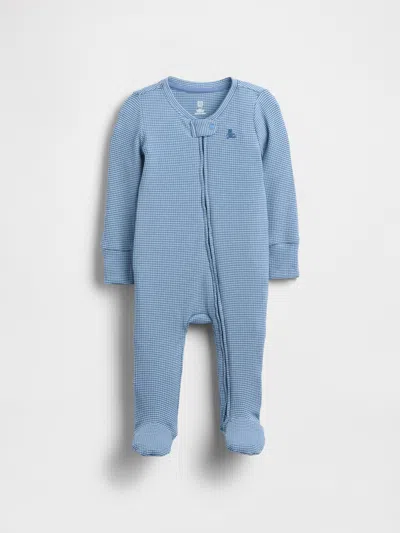 Gap Kids' Baby First Favorites Tinyrib Footed One-piece In Blue