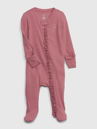 Gap Kids' Baby First Favorite Rib Footed One-piece In Rosetta Pink