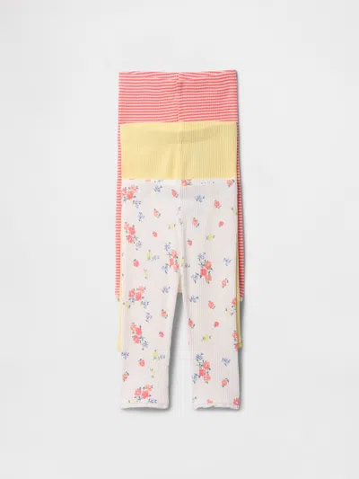 Gap Baby First Favorites Tinyrib Leggings (3-pack) In Misty Rose Pink