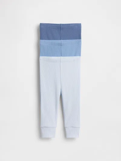 Gap Kids' Baby First Favorites Tinyrib Pants (3-pack) In Blue