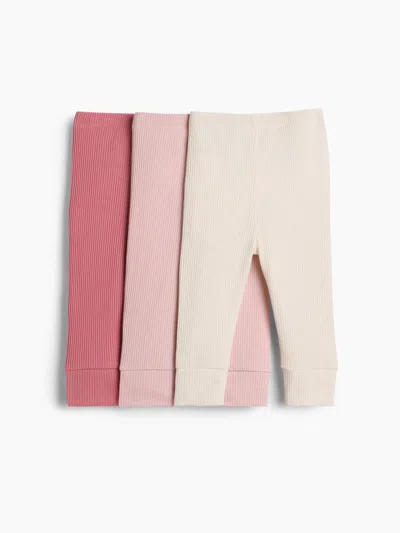 Gap Baby First Favorites Tinyrib Pants (3-pack) In Pink