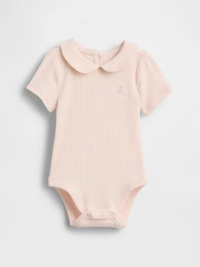 Gap Baby First Favorites Tinyrib Peter Pan Bodysuit In Pink