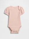 Gap Baby First Favorites Tinyrib Puff-sleeve Bodysuit In Pink