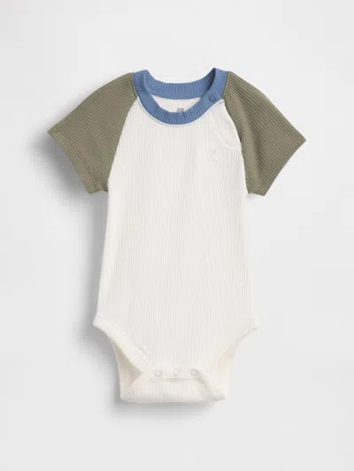 Gap Baby First Favorites Tinyrib Raglan Bodysuit In Multi