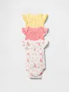Gap Baby First Favorites Tinyrib Ruffle Bodysuit (3-pack) In Misty Rose Pink