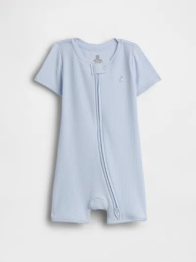 Gap Baby First Favorites Tinyrib Shorty One-piece In Blue