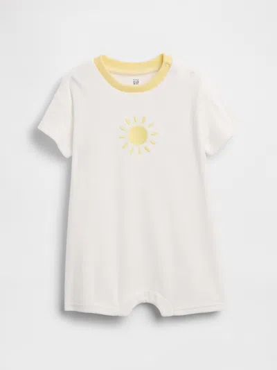 Gap Kids' Baby French Terry Shorty One-piece In White