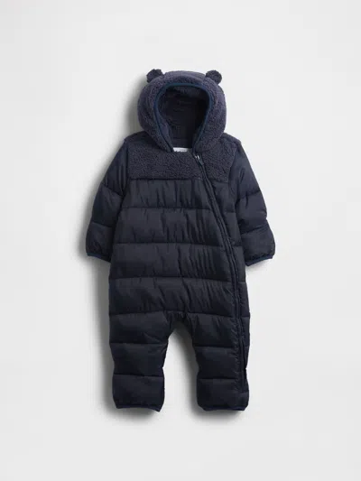 Gap Kids' Baby Lightweight Puffer One-piece In Blue