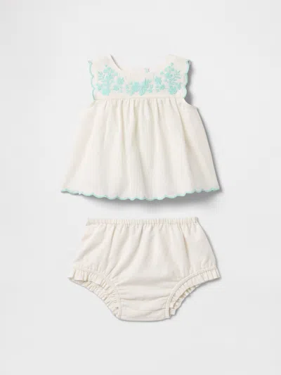 Gap Baby Linen-cotton Outfit Set In Off White