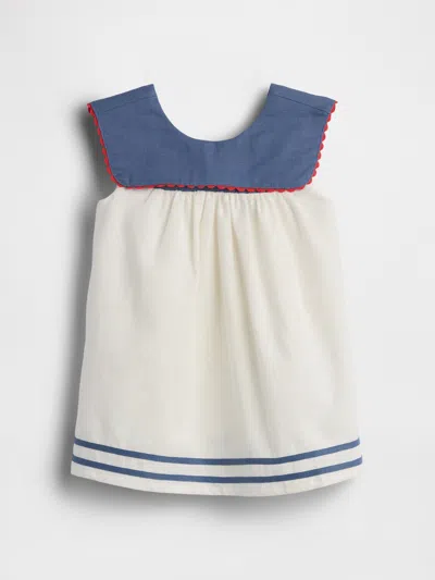 Gap Baby Linen-cotton Sailor Dress In White