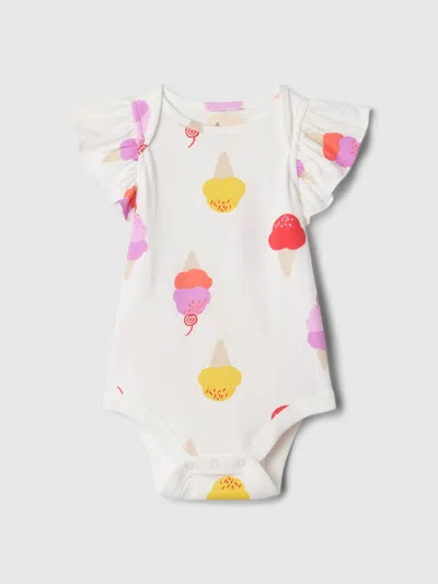 Gap Baby Mix And Match Flutter Bodysuit In Ice Cream Cone