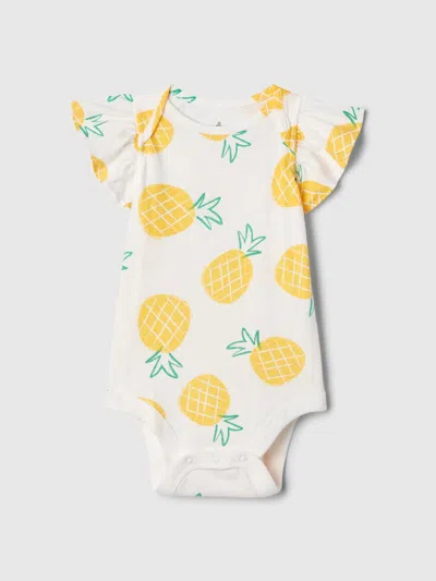 Gap Baby Mix And Match Flutter Bodysuit In Pineapple Yellow
