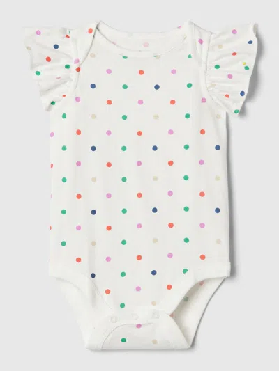 Gap Baby Mix And Match Flutter Bodysuit In Polka Dots