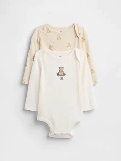 Gap Kids' Baby Organic Cotton Brannan Bear Bodysuit (2-pack)