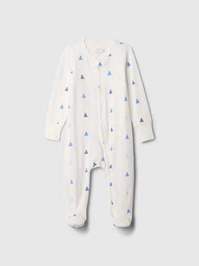 Gap Kids' Baby Organic Cotton First Favorites One-piece In Soft Cornflower Blue