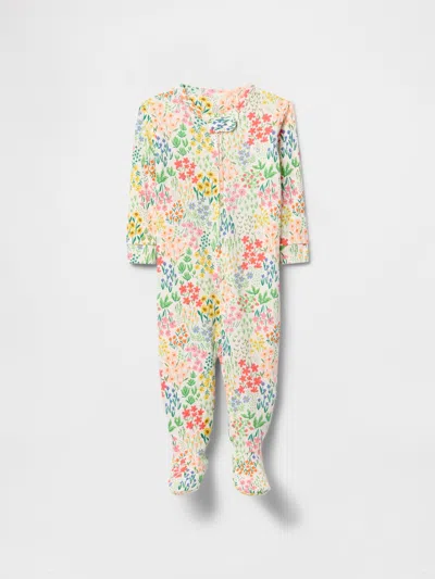 Gap Kids' Baby Organic Cotton Footed One-piece In Floral Mix Print