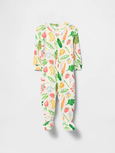 Gap Kids' Baby Organic Cotton Footed One-piece In Garden Print