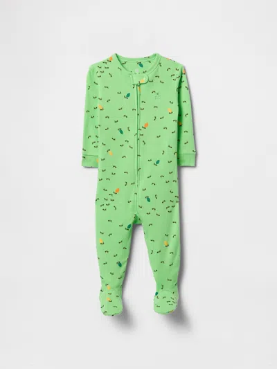 Gap Kids' Baby Organic Cotton Footed One-piece In Julep Green