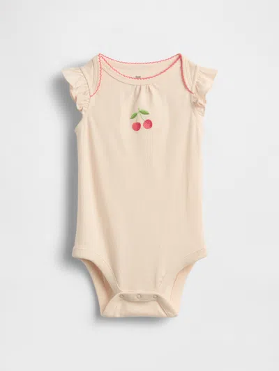Gap Baby Organic Cotton Graphic Bodysuit In Orange
