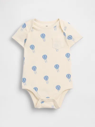 Gap Baby Organic Cotton Print Bodysuit In Hot Air Balloon