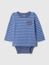 Gap Baby Organic Cotton Shirt Bodysuit In Quiet Blue