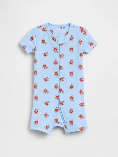 Gap Kids' Baby Organic Cotton Shorty One-piece In Blue