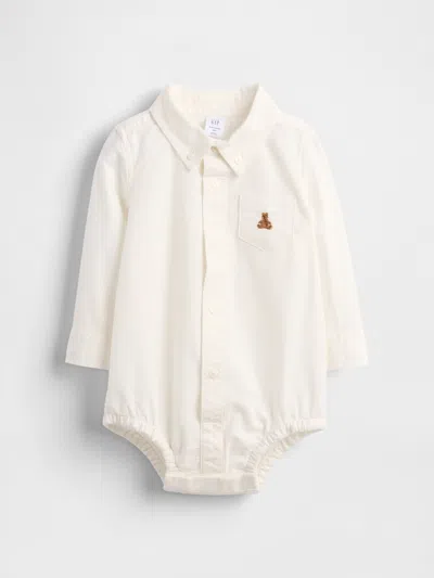 Gap Baby Oxford Bodysuit In White