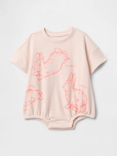 Gap Baby Peter Rabbit™ Vintagesoft Bodysuit In Barely Pink