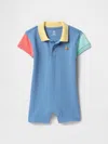 Gap Baby Pique Polo Shirt Shorty One-piece In Colorblock
