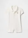 Gap Baby Pique Polo Shirt Shorty One-piece In Off White