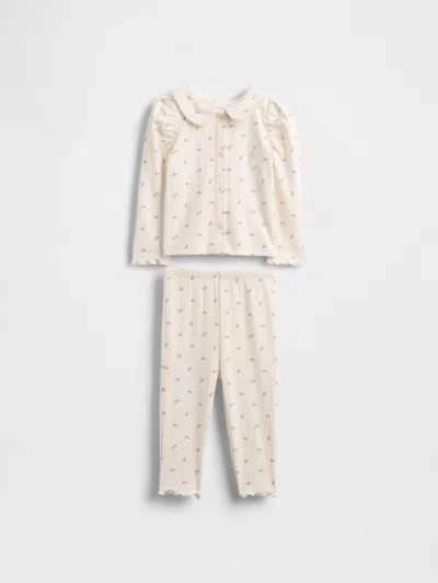 Gap Baby Pointelle Rib Outfit Set In Neutral