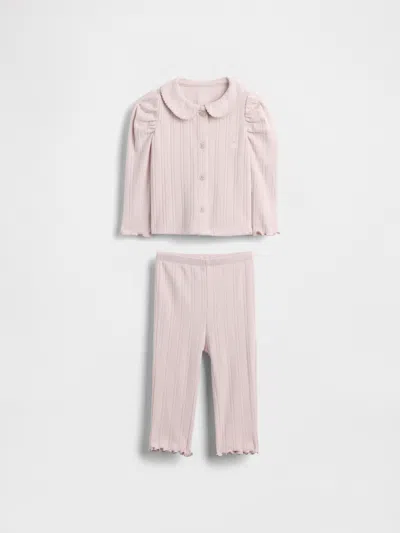Gap Baby Pointelle Rib Outfit Set In Pink