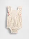 Gap Baby Pointelle Rib Ruffle Bubble Shorty One-piece