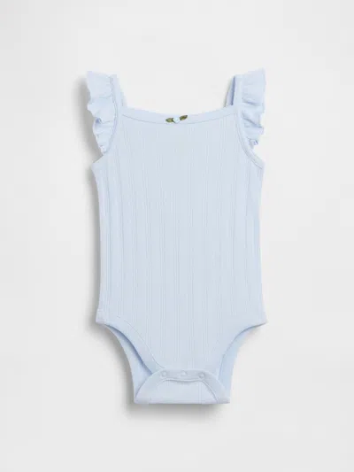 Gap Baby Pointelle Rib Tank Bodysuit In Blue