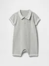 Gap Baby Polo Shirt Sweater Shorty One-piece In Grey