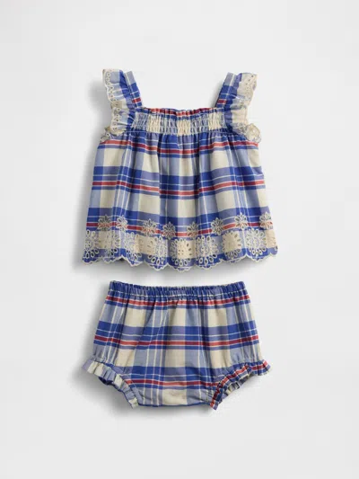 Gap Baby Poplin Eyelet-hem Outfit Set