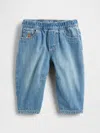 Gap Baby Pull-on Barrel Jeans In Blue