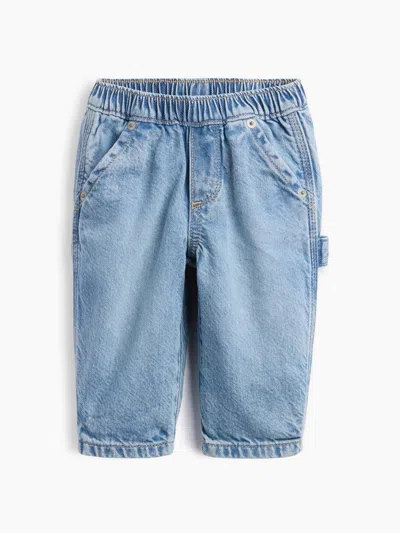 Gap Baby Pull-on Carpenter Jeans In Light Wash