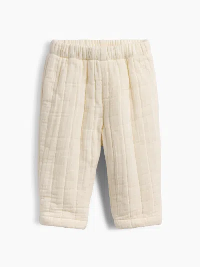 Gap Baby Quilted Gauze Pull-on Pants In Ivory