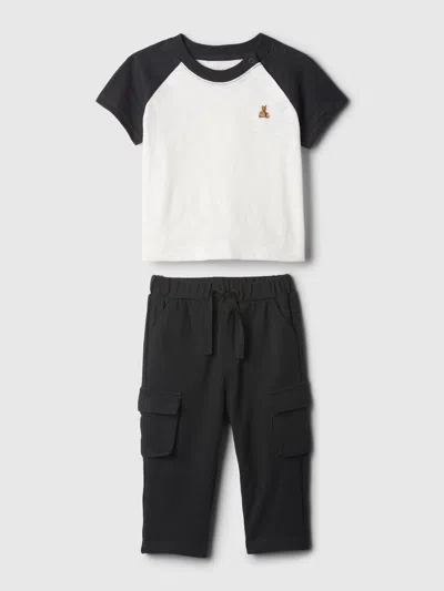 Gap Baby Raglan Cargo Outfit Set In Black