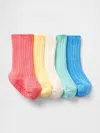 Gap Baby Rainbow Rib Crew Socks (5-pack) In Rainbow
