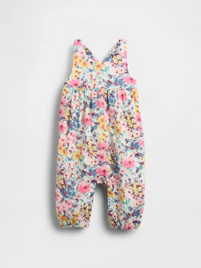 Gap Baby Ruffle-back Floral One-piece In Multi