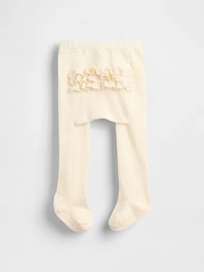 Gap Baby Ruffle Tights In White