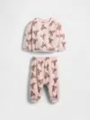 Gap Baby Sherpa Brannan Bear Outfit Set In Pink