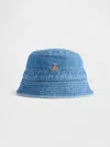 Gap Baby Sherpa-lined Denim Bucket Hat In Blue