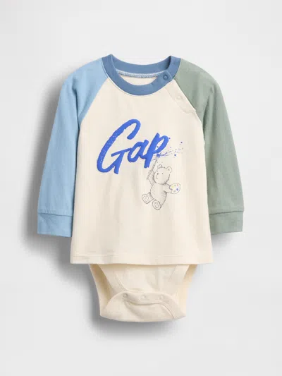 Gap Kids' Baby Shirt Bodysuit In Blue